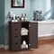Costway Wooden 4 Drawer Bathroom Cabinet Storage Cupboard 2 Shelves Free Standing Brown